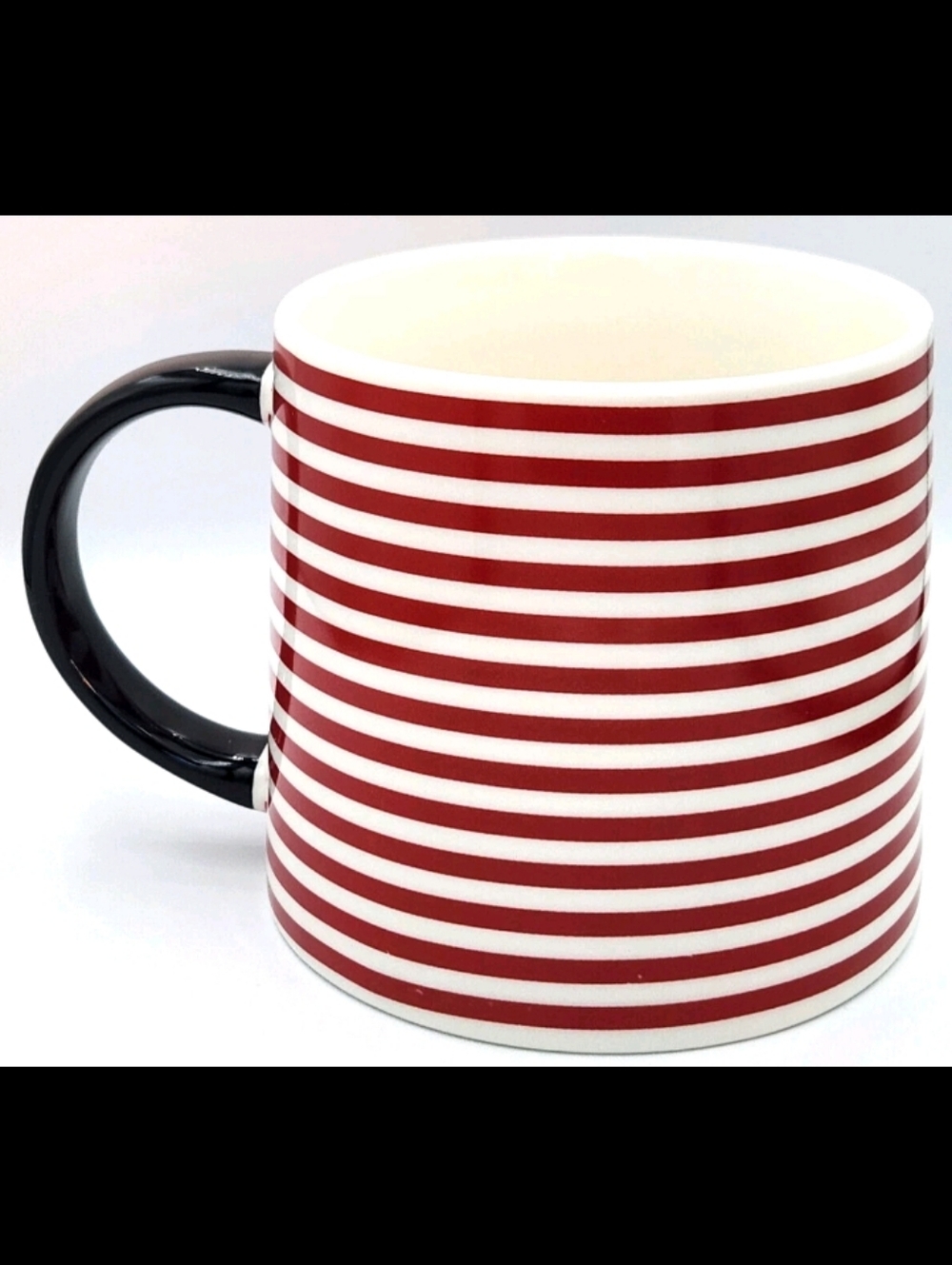 Mickey Mouse Striped Ceramic Mug-(24oz)❤️🖤 - Picture 4 of 7